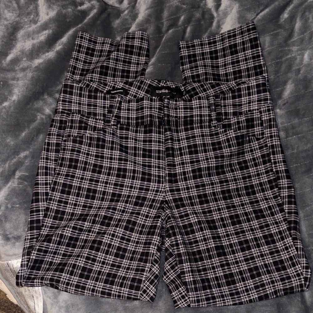 Studio by Torrid Monochrome Plaid Trousers - Straight - Picture 5 of 11